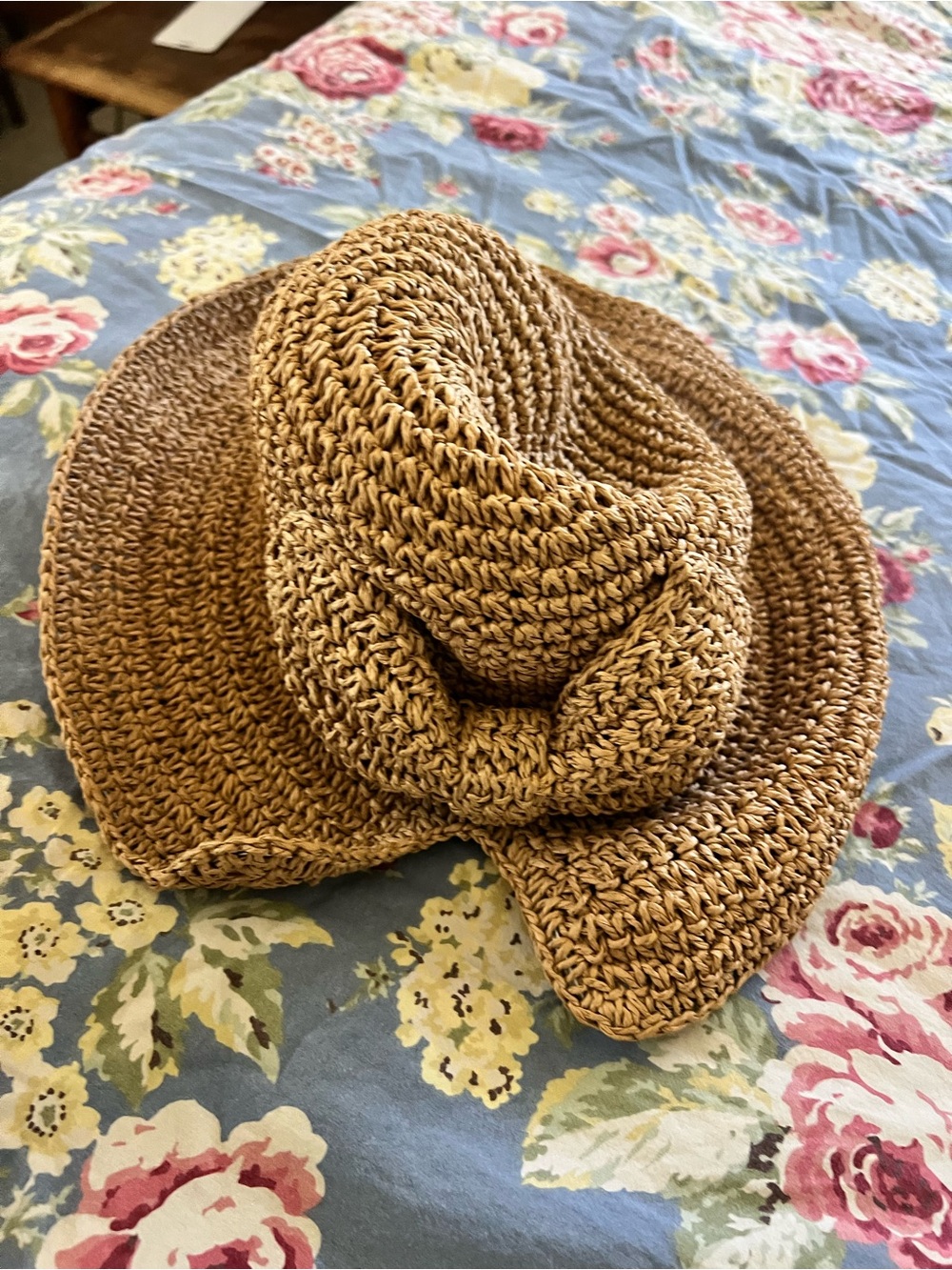 Women's Woven Straw Bucket Hat with Bow - Tan - Picture 2 of 4